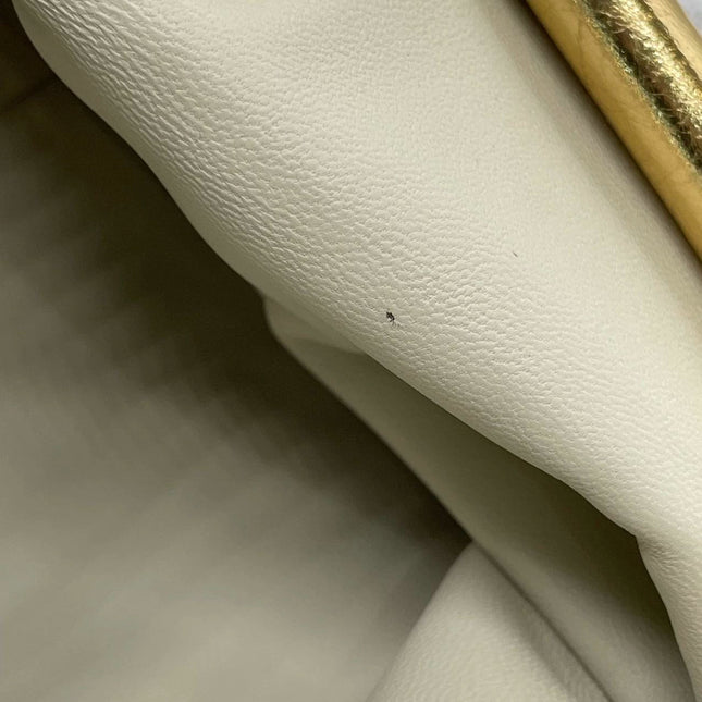 Sold Bottega Veneta Pouch Large Gold Lambskin Leather