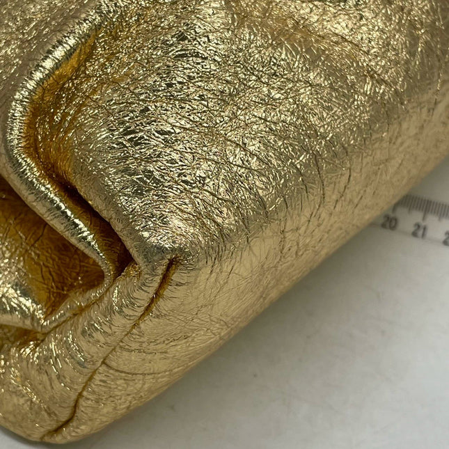 Sold Bottega Veneta Pouch Large Gold Lambskin Leather