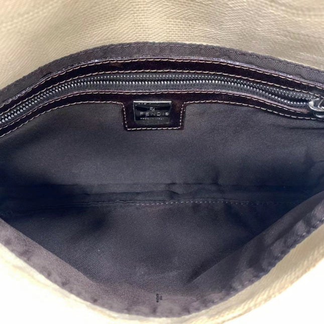 Sold Fendi Baguette Beige Zucca Print Shoulder bag