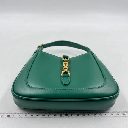 Sold Gucci Jackie 1961 Mini Handbag in Green Leather with Adjustable Strap