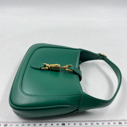 Sold Gucci Jackie 1961 Mini Handbag in Green Leather with Adjustable Strap