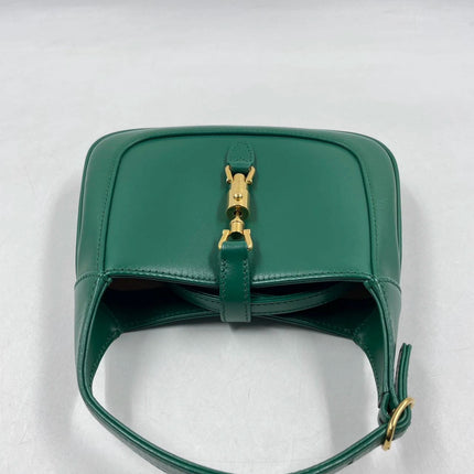 Sold Gucci Jackie 1961 Mini Handbag in Green Leather with Adjustable Strap