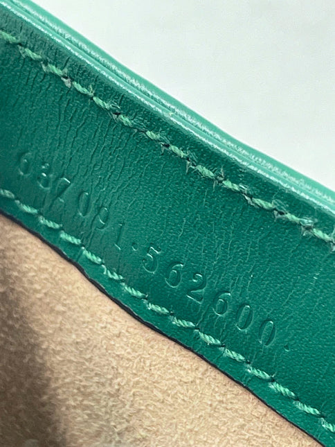 Sold Gucci Jackie 1961 Mini Handbag in Green Leather with Adjustable Strap