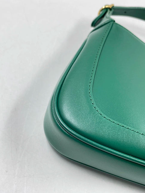 Sold Gucci Jackie 1961 Mini Handbag in Green Leather with Adjustable Strap