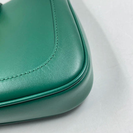 Sold Gucci Jackie 1961 Mini Handbag in Green Leather with Adjustable Strap