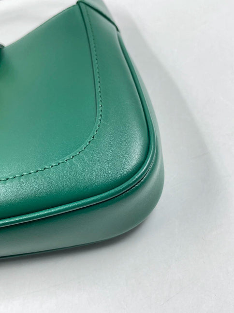 Sold Gucci Jackie 1961 Mini Handbag in Green Leather with Adjustable Strap