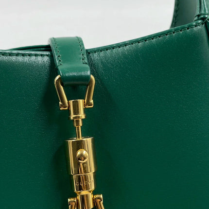 Sold Gucci Jackie 1961 Mini Handbag in Green Leather with Adjustable Strap