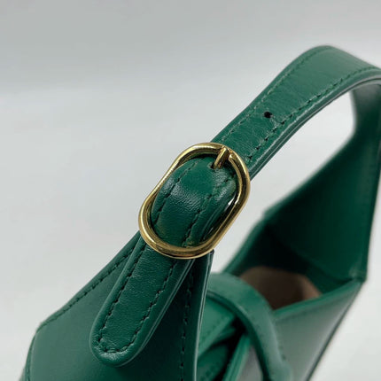 Sold Gucci Jackie 1961 Mini Handbag in Green Leather with Adjustable Strap