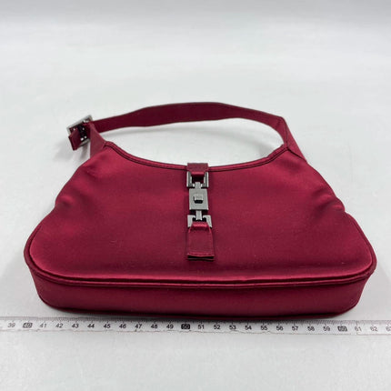 Sold Gucci Jackie Vintage Mini Silk Satin Shoulder Bag in Red