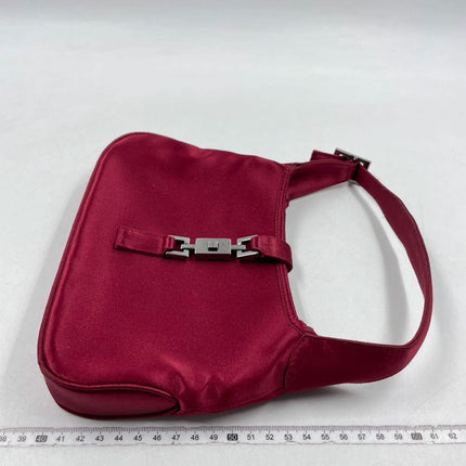 Sold Gucci Jackie Vintage Mini Silk Satin Shoulder Bag in Red