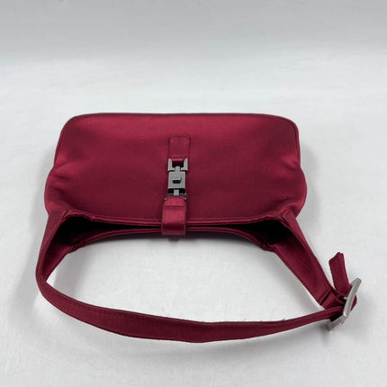 Sold Gucci Jackie Vintage Mini Silk Satin Shoulder Bag in Red