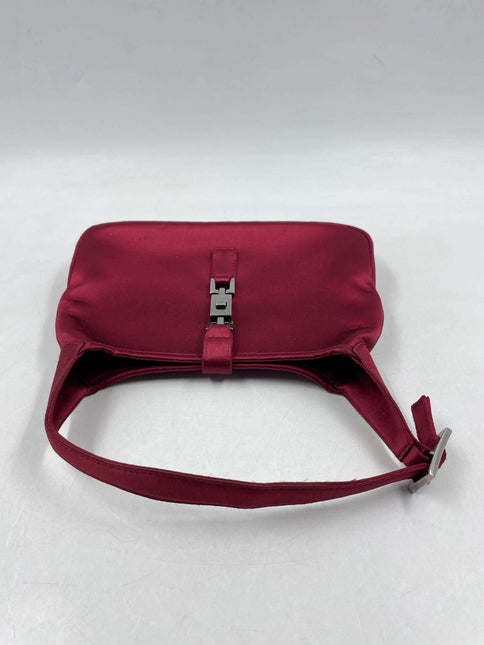 Sold Gucci Jackie Vintage Mini Silk Satin Shoulder Bag in Red
