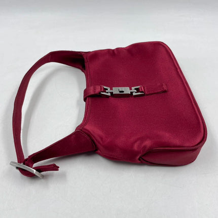 Sold Gucci Jackie Vintage Mini Silk Satin Shoulder Bag in Red