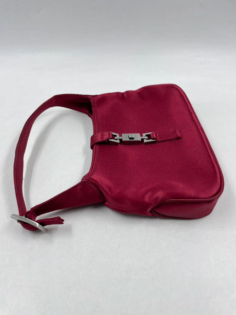 Sold Gucci Jackie Vintage Mini Silk Satin Shoulder Bag in Red