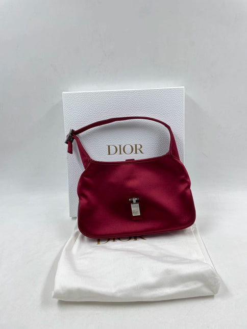 Sold Gucci Jackie Vintage Mini Silk Satin Shoulder Bag in Red