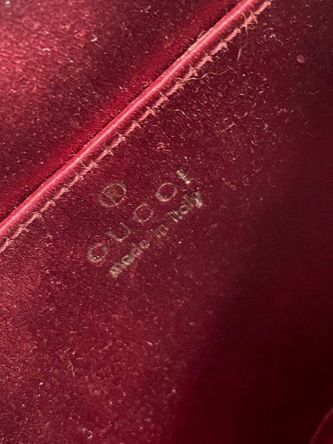 Sold Gucci Jackie Vintage Mini Silk Satin Shoulder Bag in Red