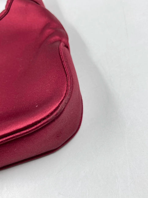 Sold Gucci Jackie Vintage Mini Silk Satin Shoulder Bag in Red