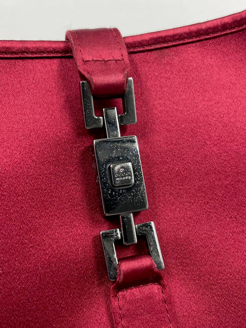 Sold Gucci Jackie Vintage Mini Silk Satin Shoulder Bag in Red