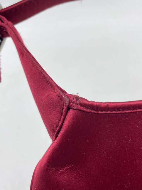 Sold Gucci Jackie Vintage Mini Silk Satin Shoulder Bag in Red