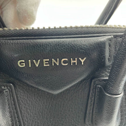 Givenchy Antigona Mini Black Calf Leather Top Handle bag with Strap