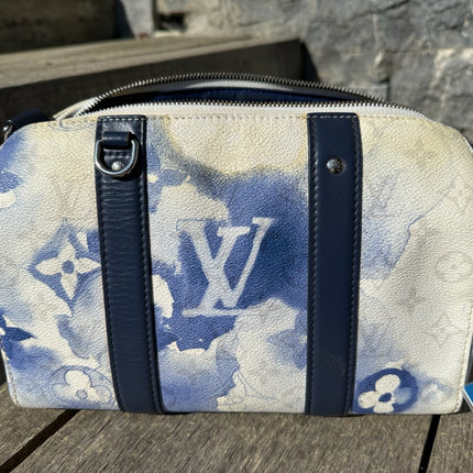 Louis Vuitton Keepall XS Blue Watercolor Leather and PU Crossbody Bag