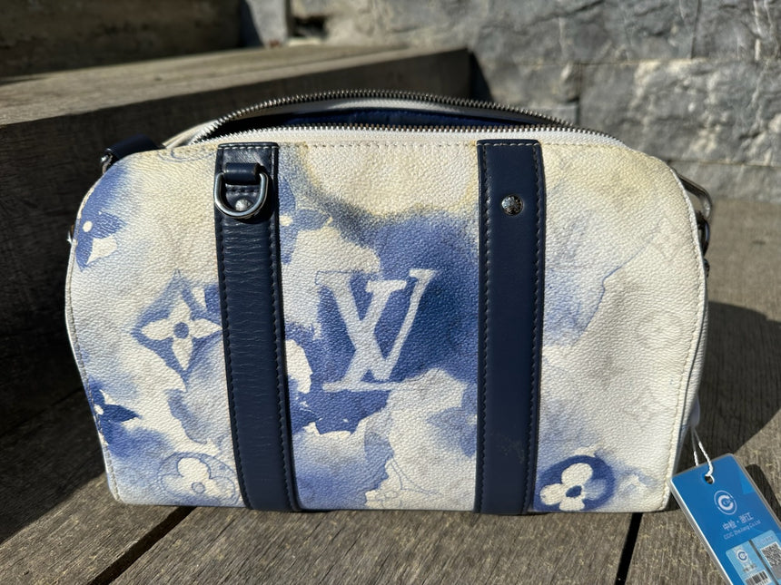 Louis Vuitton Keepall XS Blue Watercolor Leather and PU Crossbody Bag