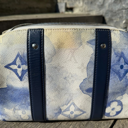 Louis Vuitton Keepall XS Blue Watercolor Leather and PU Crossbody Bag