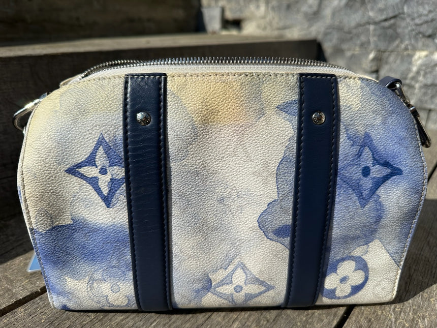Louis Vuitton Keepall XS Blue Watercolor Leather and PU Crossbody Bag