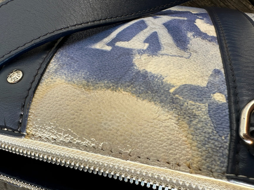 Louis Vuitton Keepall XS Blue Watercolor Leather and PU Crossbody Bag