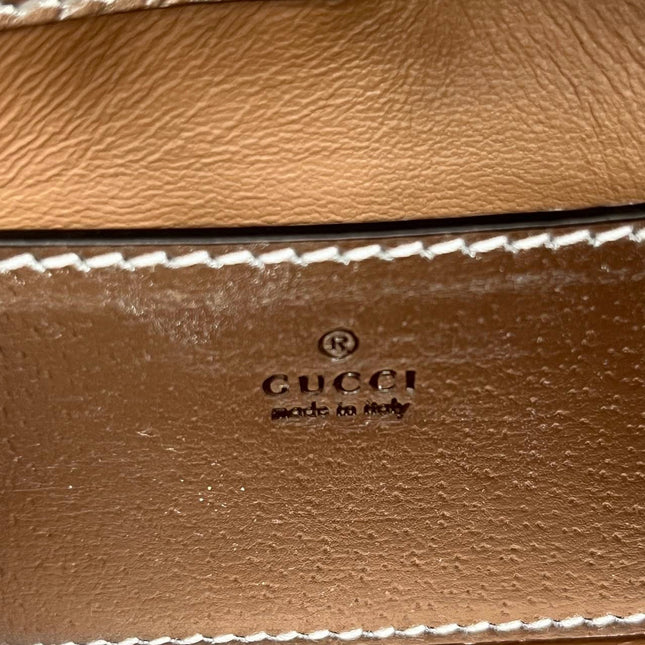 Sold Gucci Jackie 1961 Mini Silver Lamé Leather Bag with Chain Strap