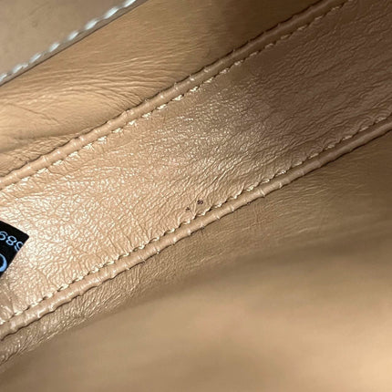 Sold Gucci Jackie 1961 Mini Silver Lamé Leather Bag with Chain Strap