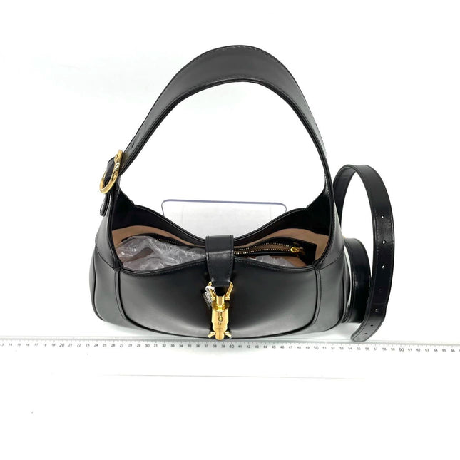 Sold Gucci Jackie 1961 Black Leather Bag with Adjustable Strap