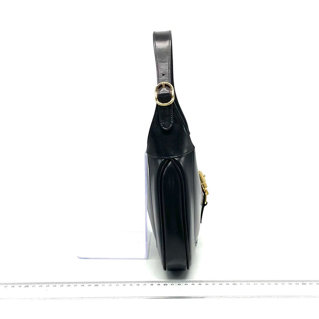 Sold Gucci Jackie 1961 Black Leather Bag with Adjustable Strap