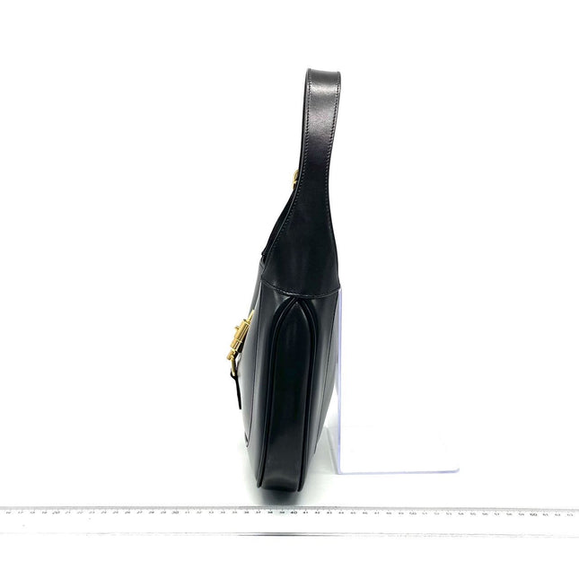 Sold Gucci Jackie 1961 Black Leather Bag with Adjustable Strap