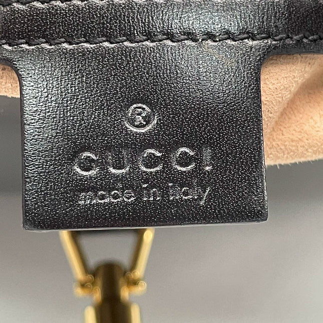 Sold Gucci Jackie 1961 Black Leather Bag with Adjustable Strap