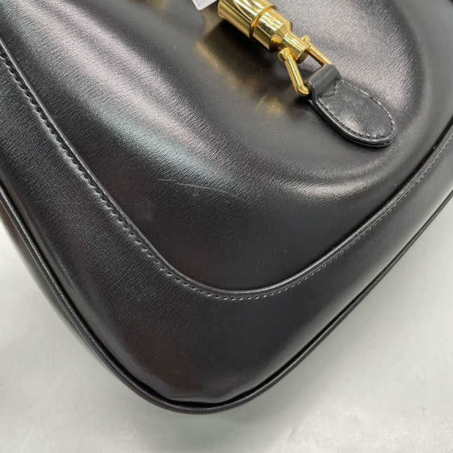 Sold Gucci Jackie 1961 Black Leather Bag with Adjustable Strap