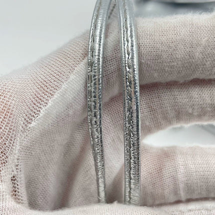 Sold Bottega Veneta Pouch Mini Silver Lambskin Leather