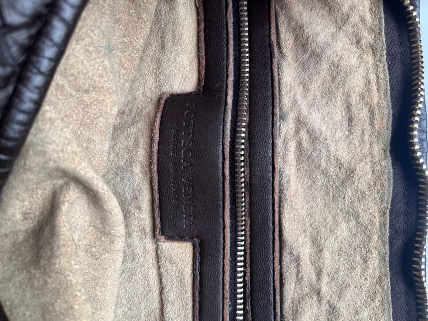 Sold Bottega Veneta Hobo Bag Large Chocolate Brown Lambskin leather 51cm