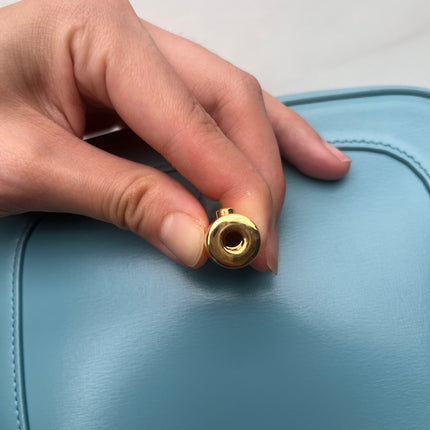 Gucci Jackie 1961 Mini Blue Leather Bag with Adjustable Strap