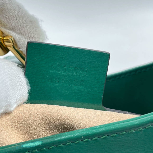 Sold Gucci Jackie 1961 Green Leather Bag Small with Adjustable Strap