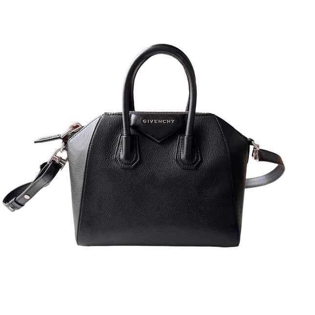 Givenchy Antigona Mini Black Calf Leather Top Handle bag with Strap