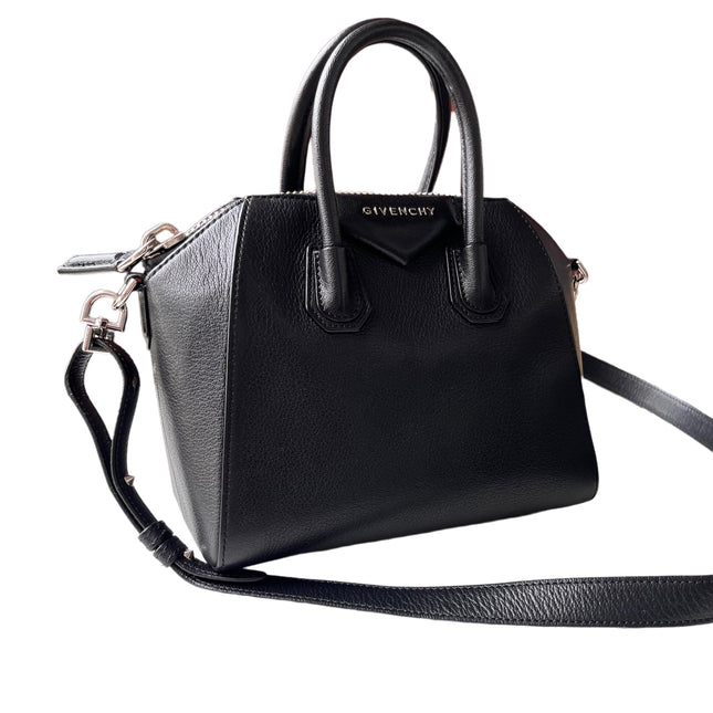 Givenchy Antigona Mini Black Calf Leather Top Handle bag with Strap