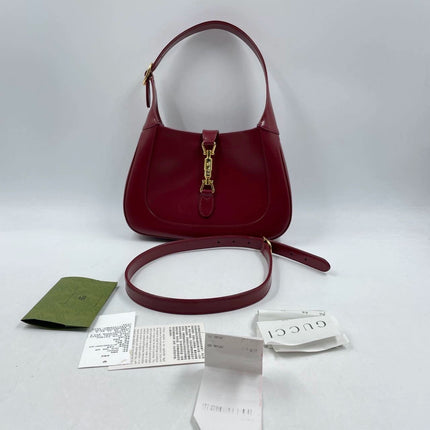 Sold Gucci Jackie 1961 Red Leather Bag Small with Adjustable Strap