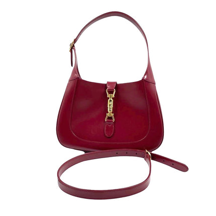 Sold Gucci Jackie 1961 Red Leather Bag Small with Adjustable Strap