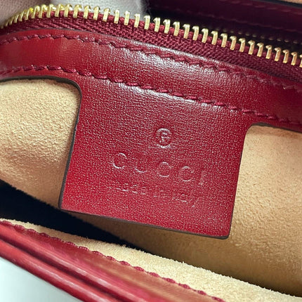 Sold Gucci Jackie 1961 Red Leather Bag Small with Adjustable Strap