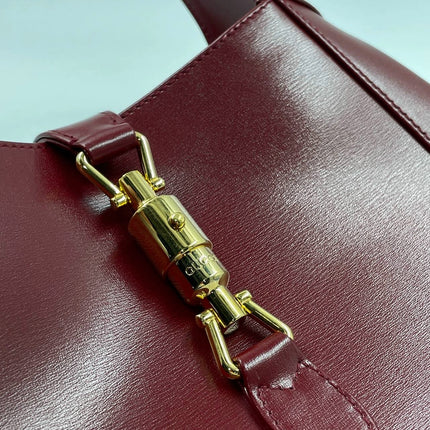 Sold Gucci Jackie 1961 Red Leather Bag Small with Adjustable Strap