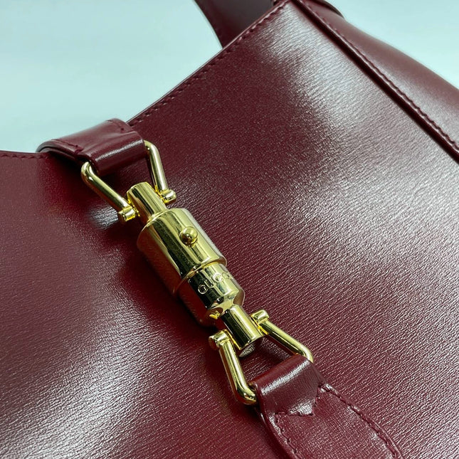 Sold Gucci Jackie 1961 Red Leather Bag Small with Adjustable Strap