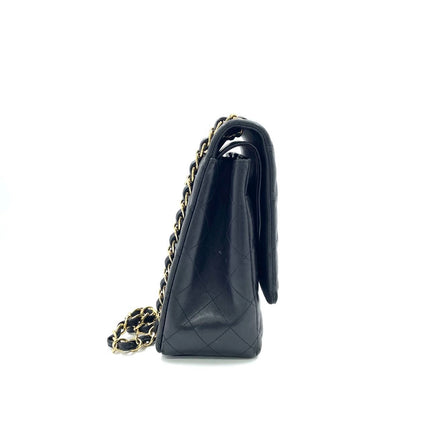 Chanel Classic Flap Maxi 2012 Black Lambskin Leather Double Flap with Gold Hardware