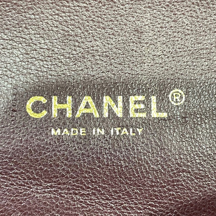 Chanel Classic Flap Maxi 2012 Black Lambskin Leather Double Flap with Gold Hardware