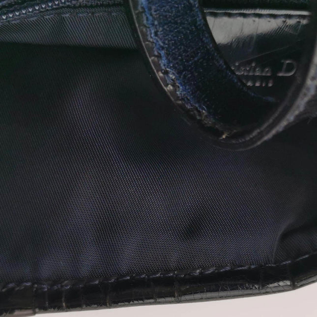 Dior Speedway Denim Print Double Saddle Handbag Vintage